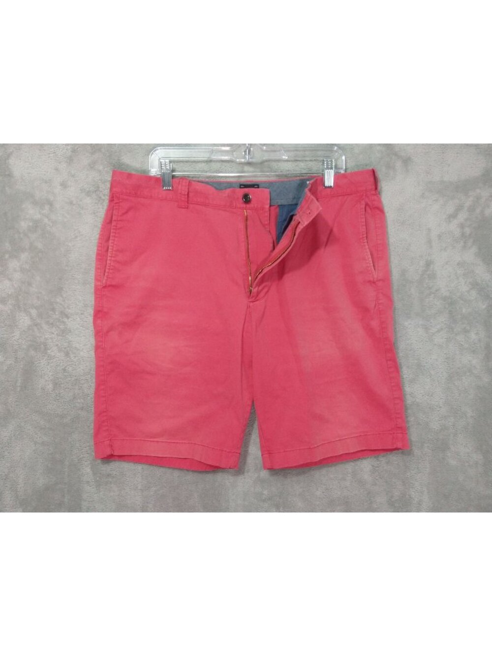 J Crew Shorts Mens 36 Pink Flat Front Mid Rise Stretch Preppy Cotton